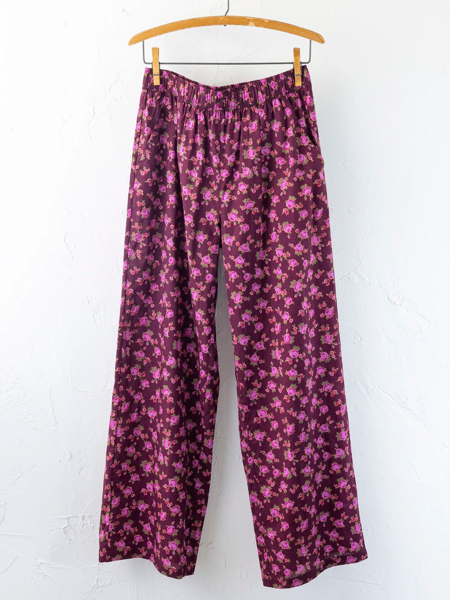 Mix & Match Cotton Pajama Pants - Porto Ditsy Merlot