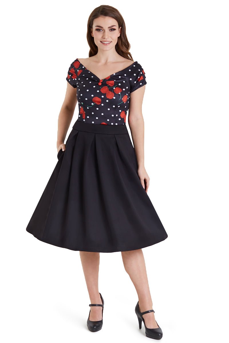 Lilian Off Shoulder Black Cherry Top
