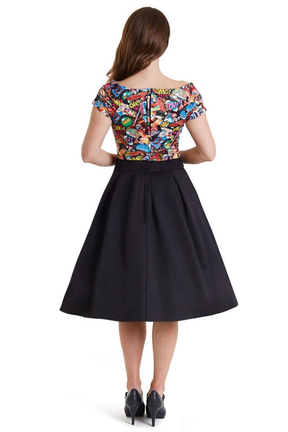 Lilian Off Shoulder Pop Art Top