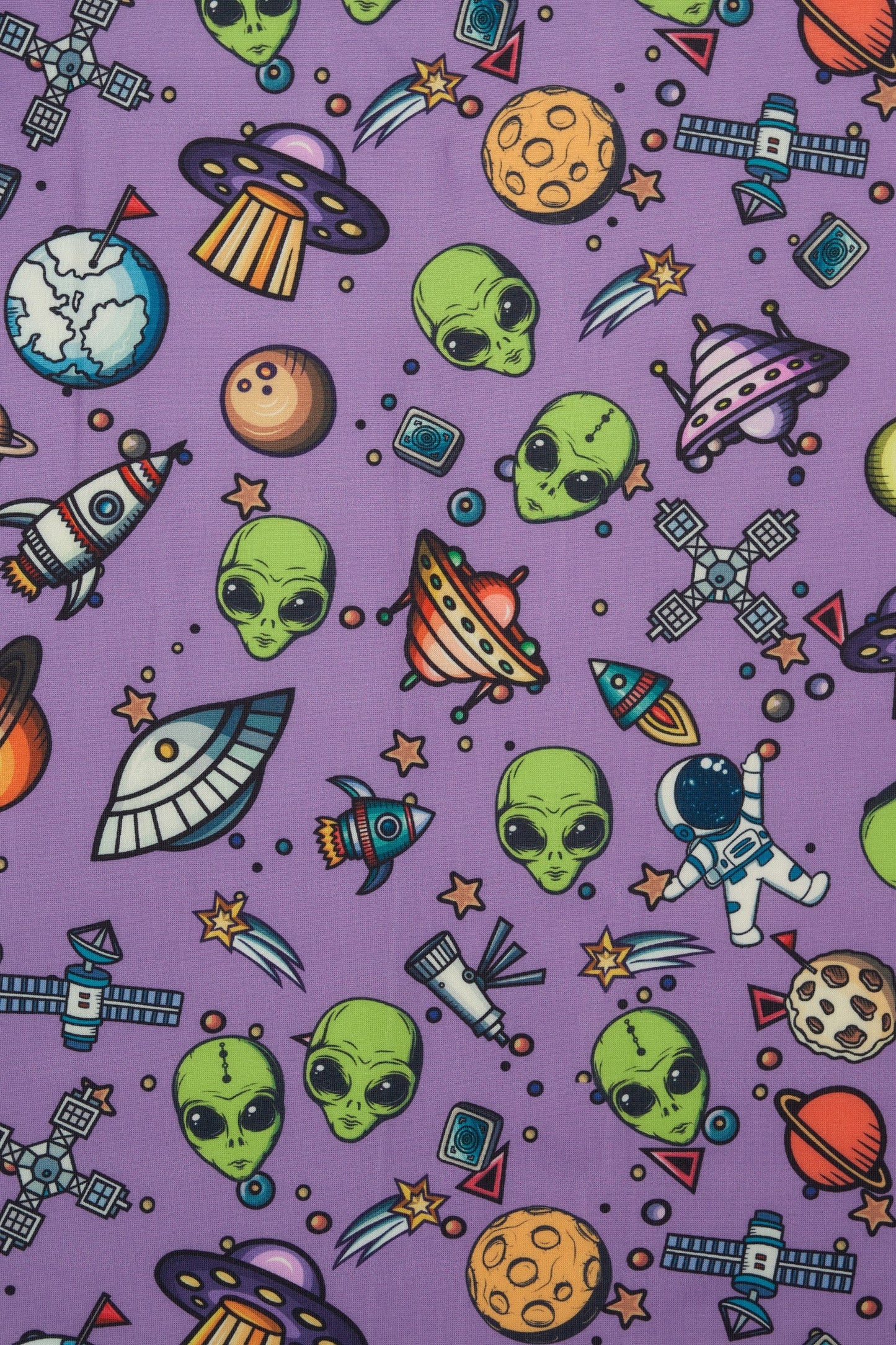 Amanda Purple UFO & Alien Swing Dress