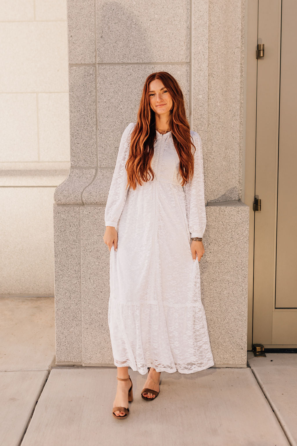 Amy LDS Temple Zipper Dress