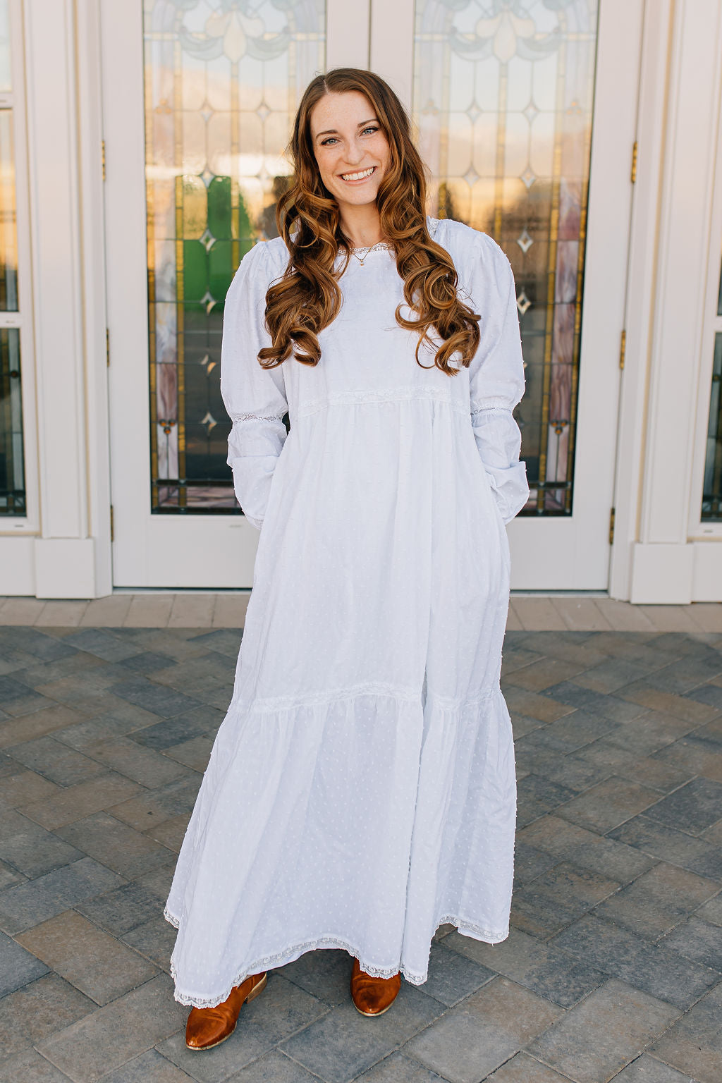 Monica LDS Temple Dress