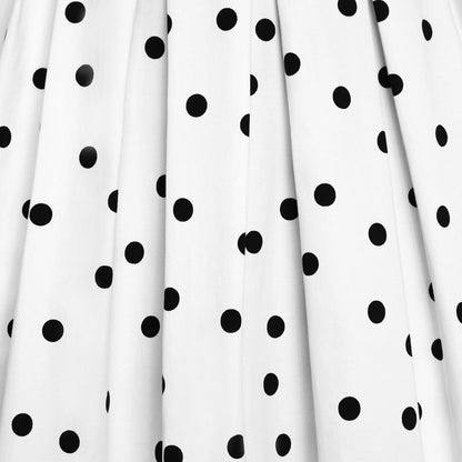 Amanda Rockabilly White & Black Polka Dot Swing Dress
