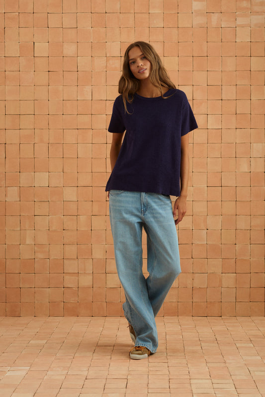 Sage Tee In Navy