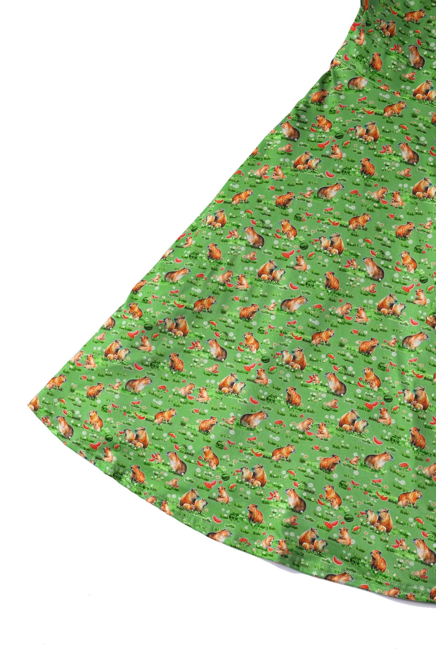 Matilda Capybara Green Wrap Dress
