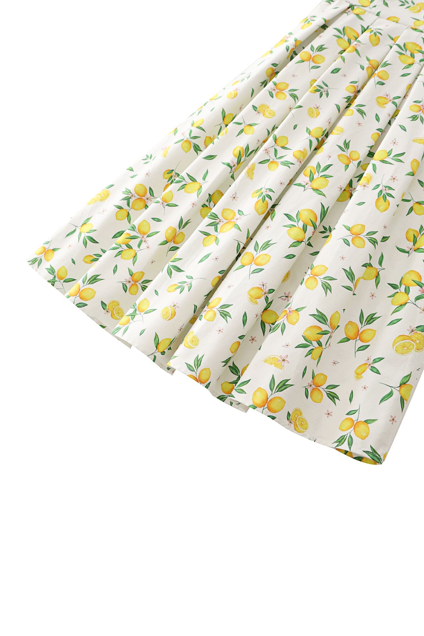 Ophelia White Lemon Midi Dress
