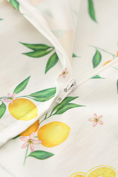 Ophelia White Lemon Midi Dress