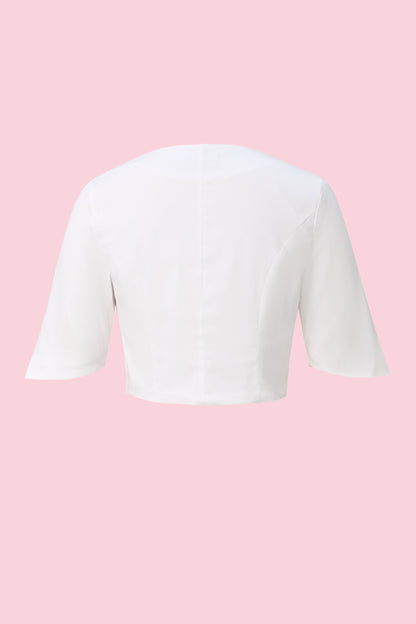 Lisette White Bolero Jacket