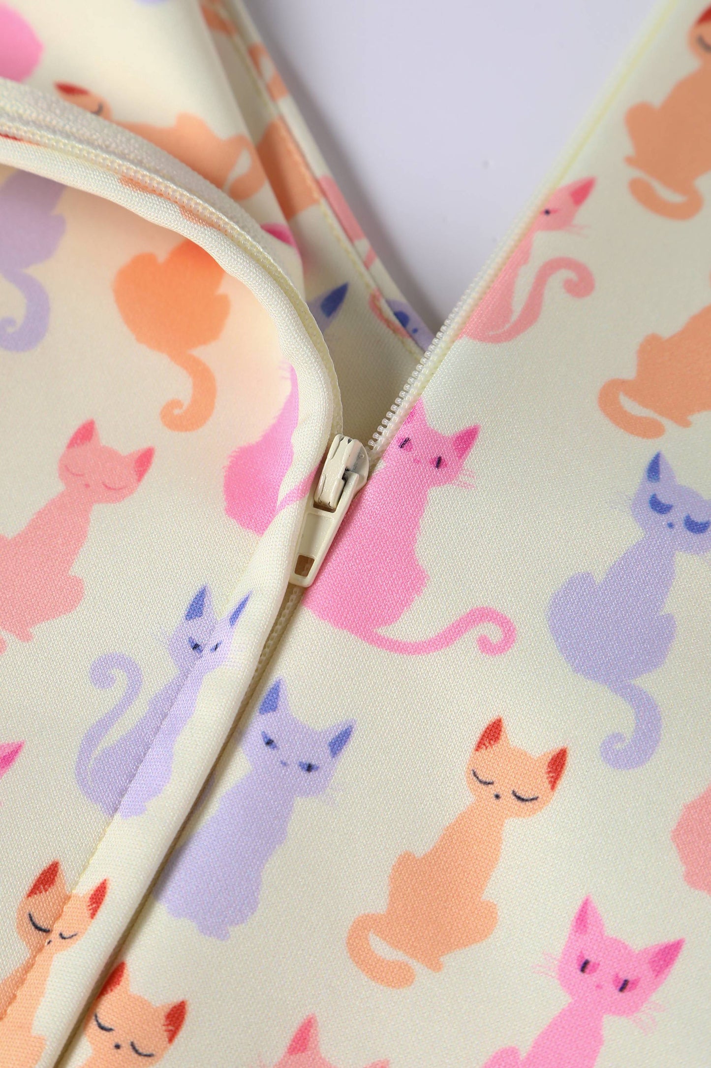 Lily Rainbow Cat White Off Shoulder Dress