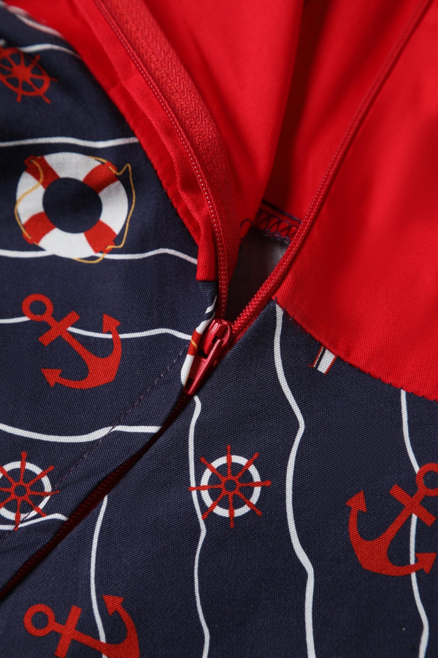 Melissa Red & Navy Nautical Strapless Dress