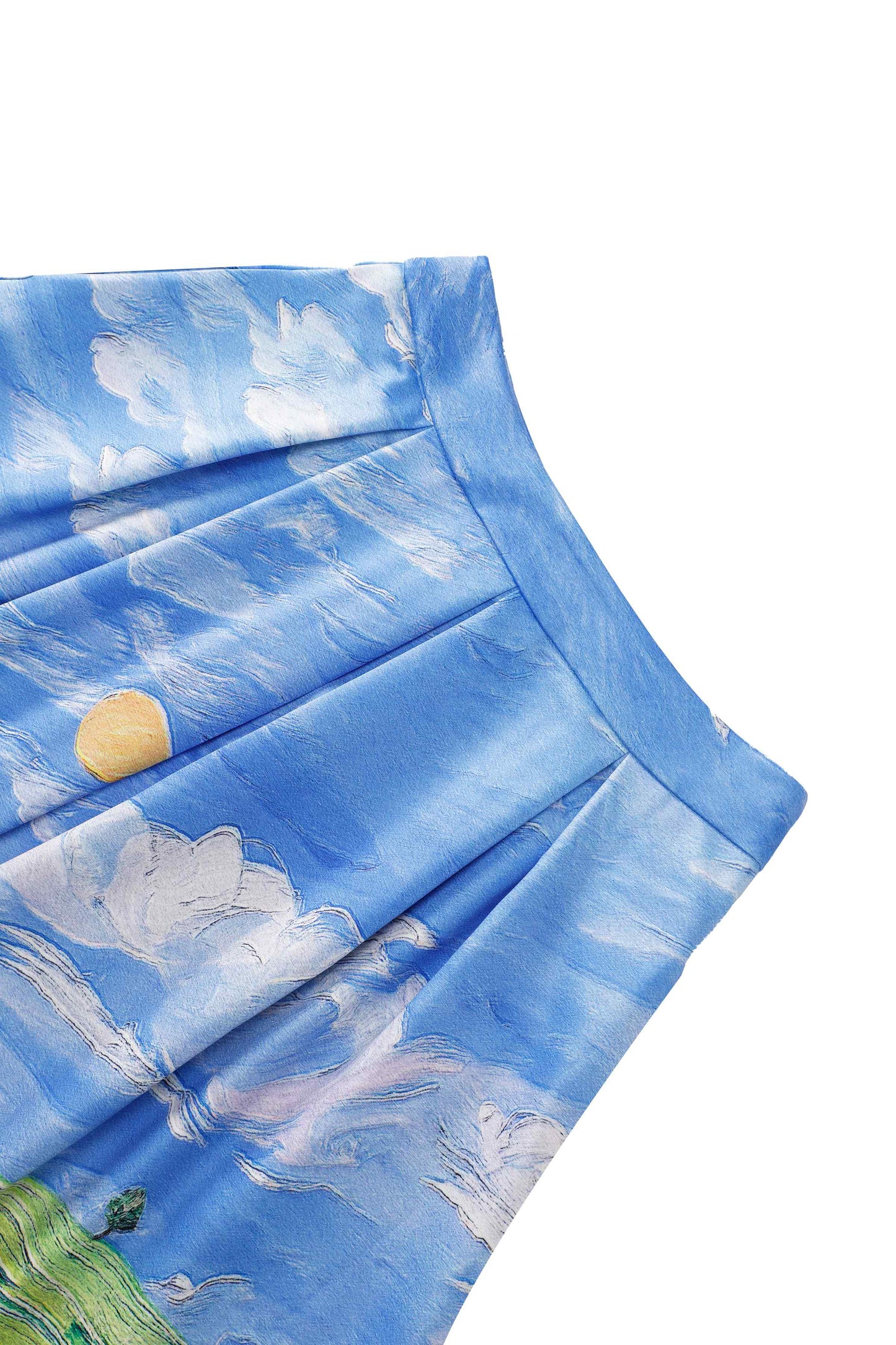 Aisley Cat Adventure Pleated Midi Skirt