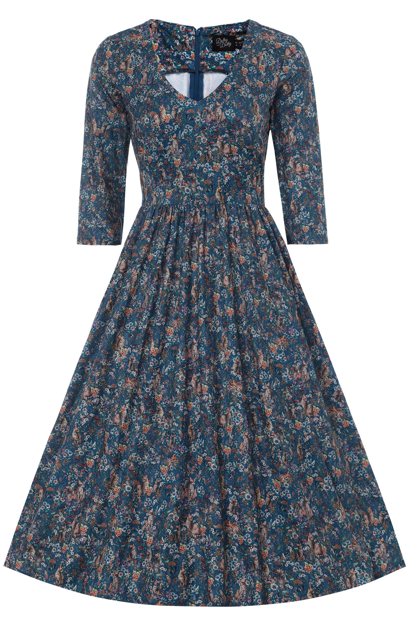 Billie Bengal Cat Long Sleeved Dress