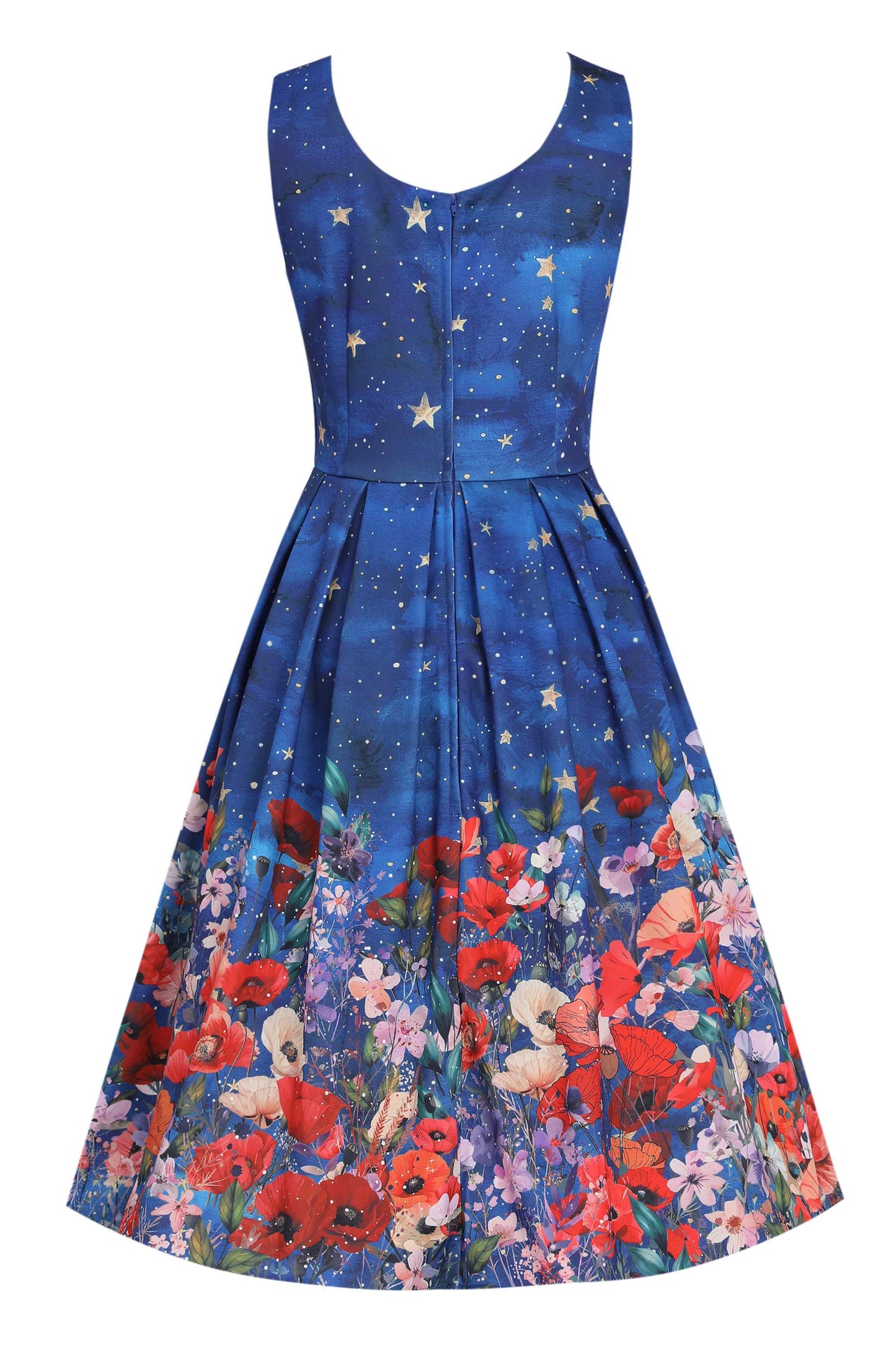Amanda Black Cat Midnight Garden Swing Dress