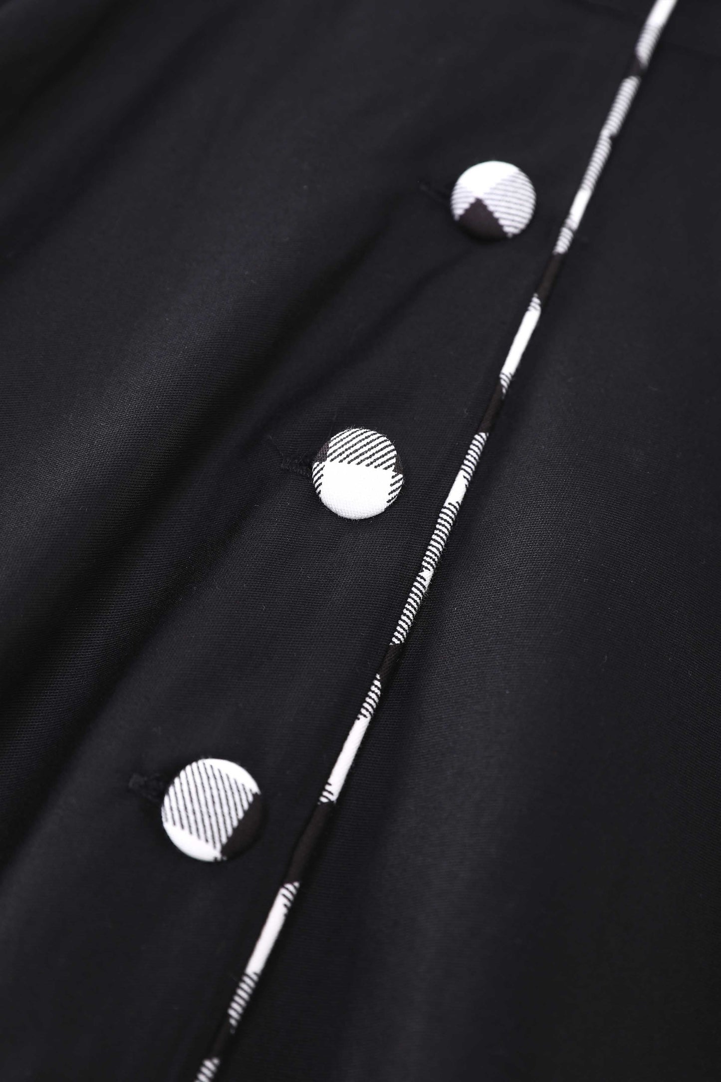 Mollie Black Full Circle Shirt Dress With Gingham
