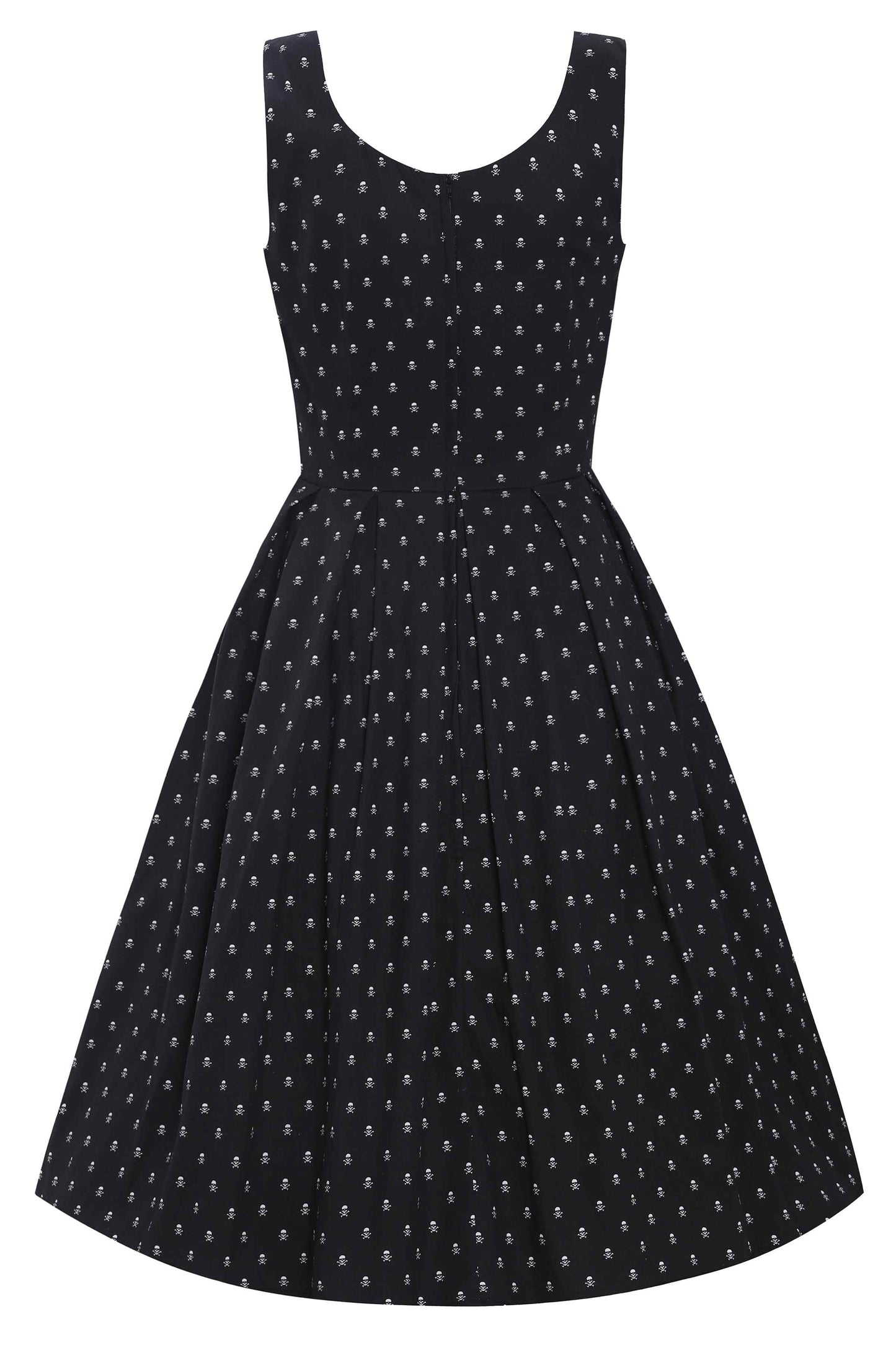 Amanda Black Skull Swing Dress