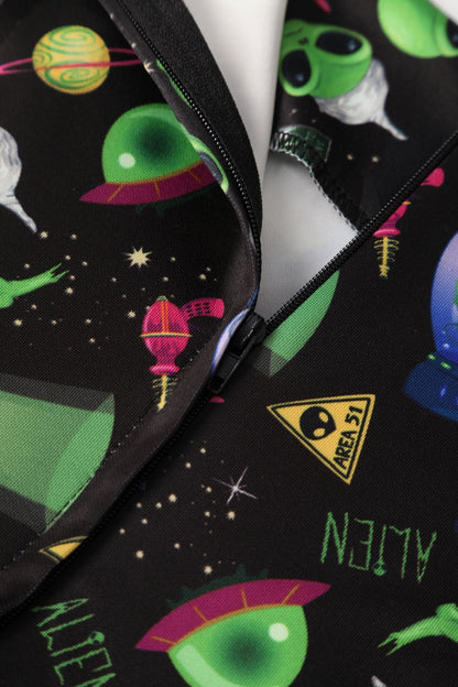 Amanda Black UFO & Alien Swing Dress