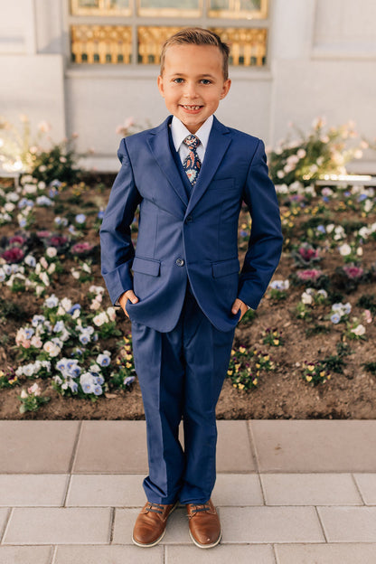Boys 5-Piece Suit-Cobalt