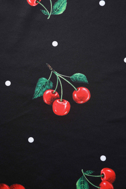 Lily Cherry Off Shoulder Dress In Black