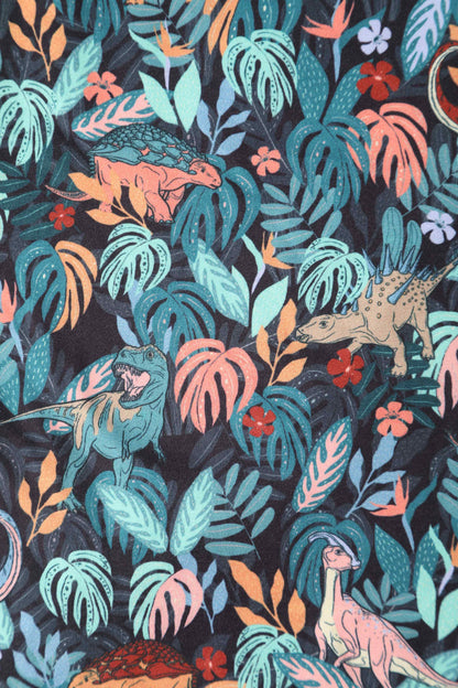 Esther Colourful Dinosaur Jumpsuit In Green