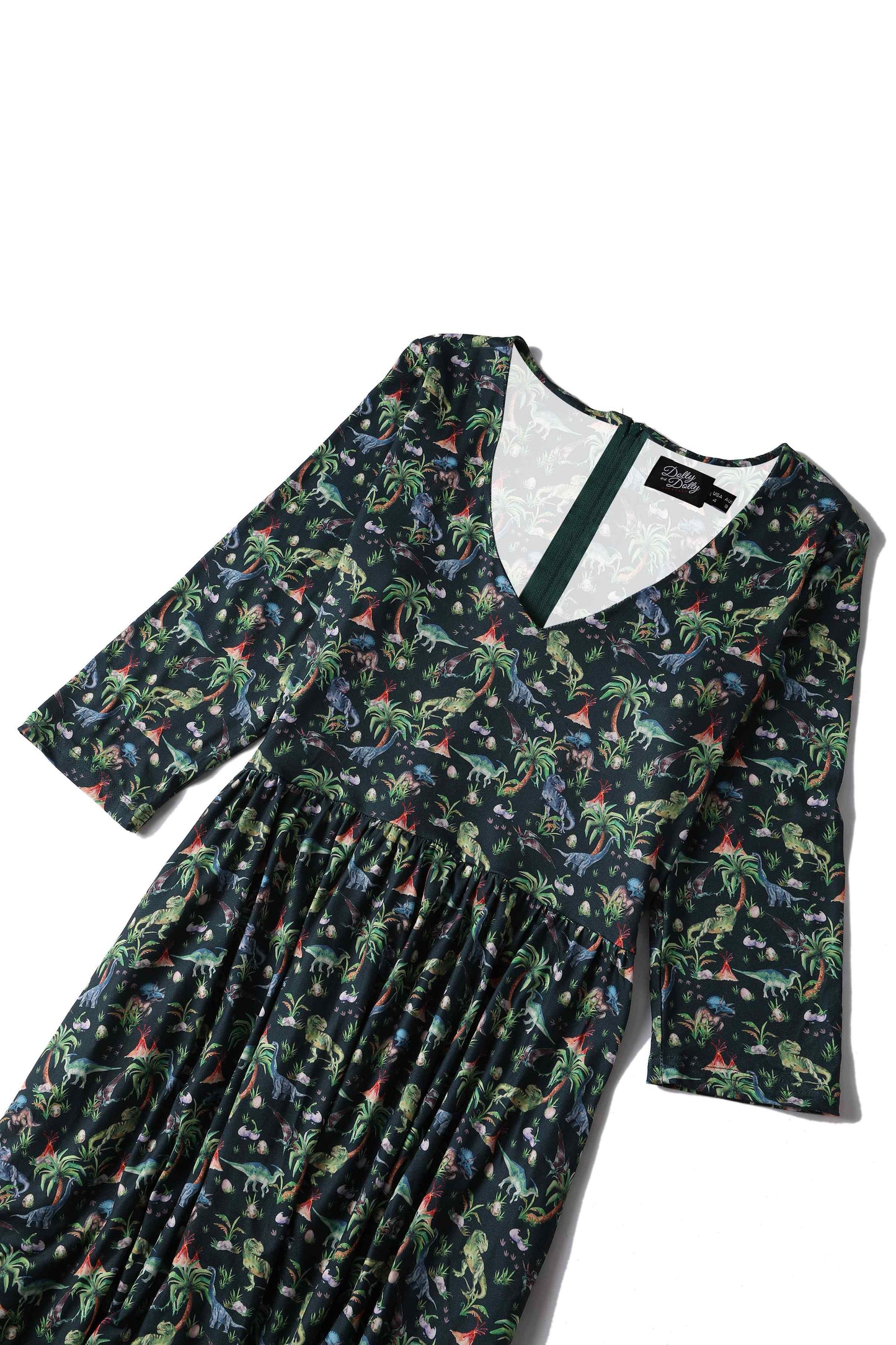Billie Dinosaur Forest Long Sleeved Dress