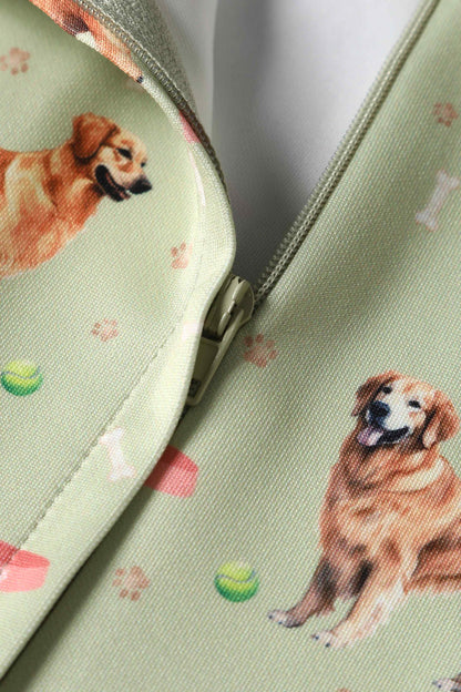 Amanda Golden Retriever Flared Dress