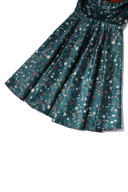 Grace Green Ditsy Floral Circle Dress