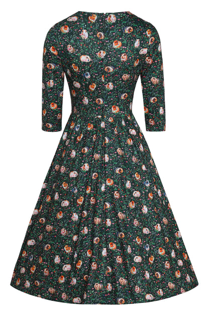 Billie Green Guinea Pig Print Dress