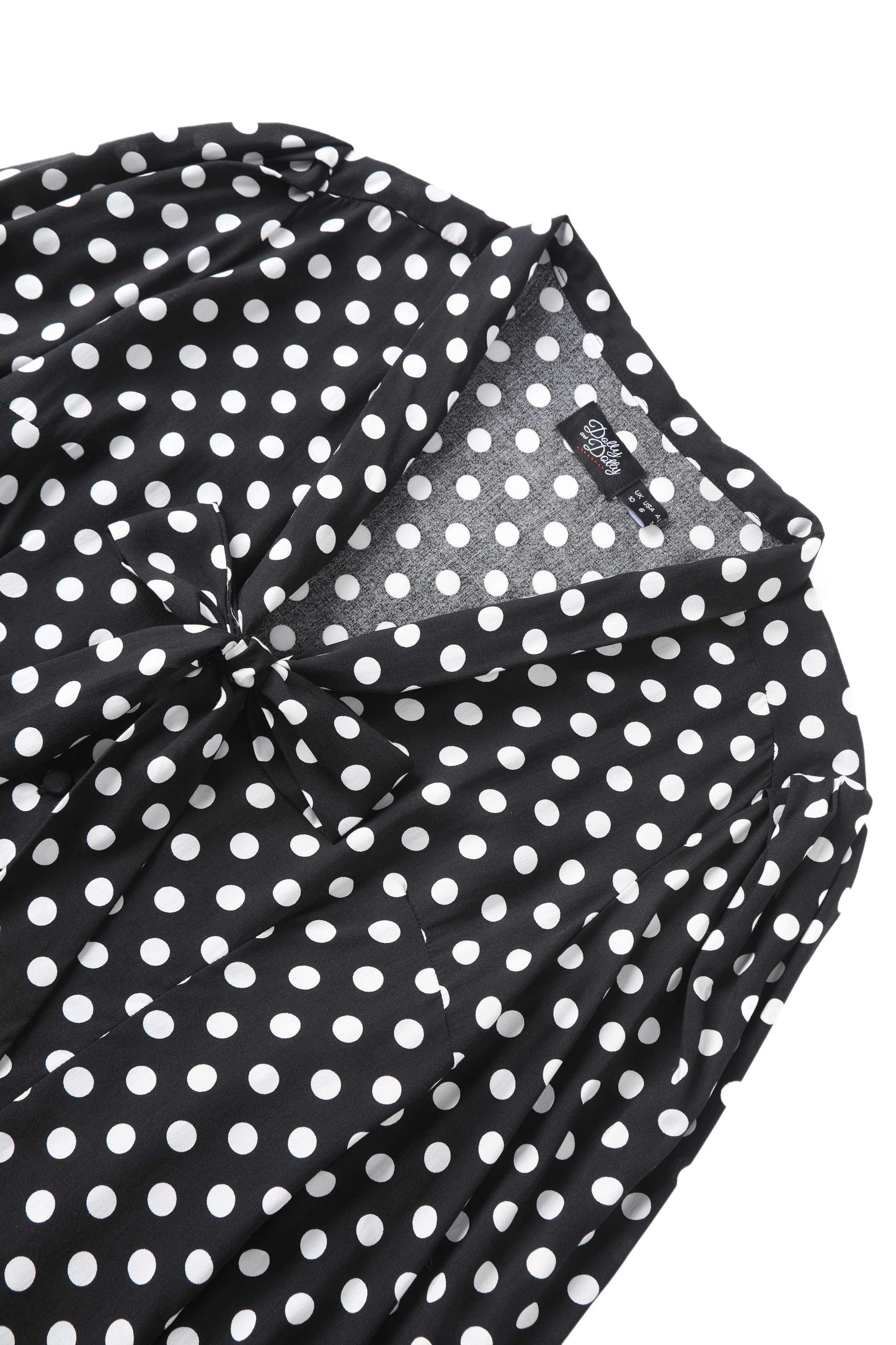 Margaret Polka Dot Long Sleeved Blouse In Black