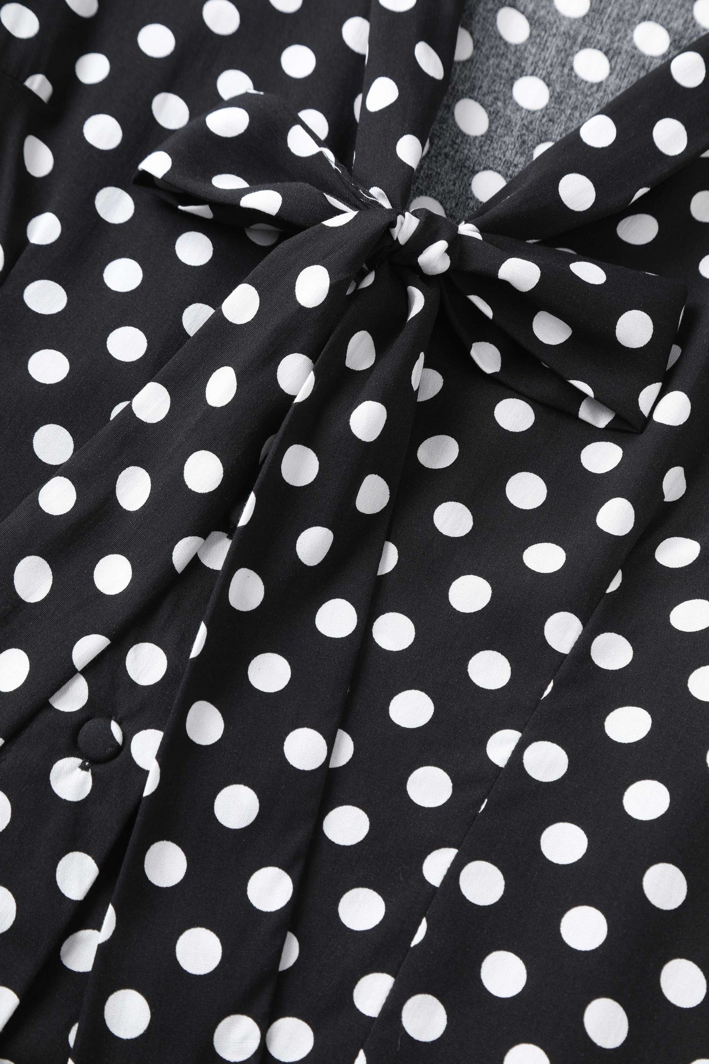 Margaret Polka Dot Long Sleeved Blouse In Black