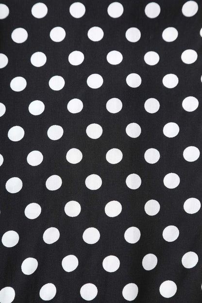 Margaret Polka Dot Long Sleeved Blouse In Black
