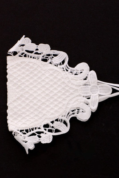 White lace face mask