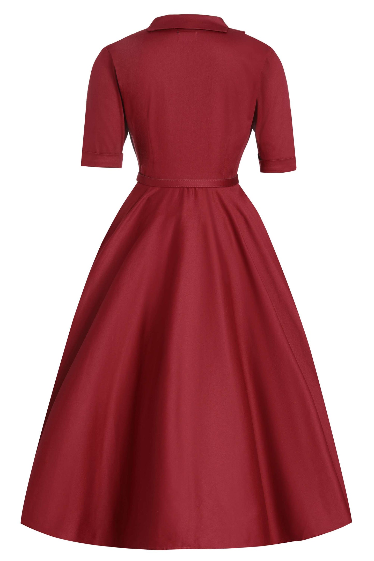 Mollie Scarlette Red Full Circle Shirt Dress