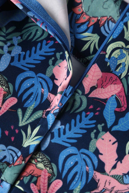 Amanda Multicoloured Dinosaur Flared Dress