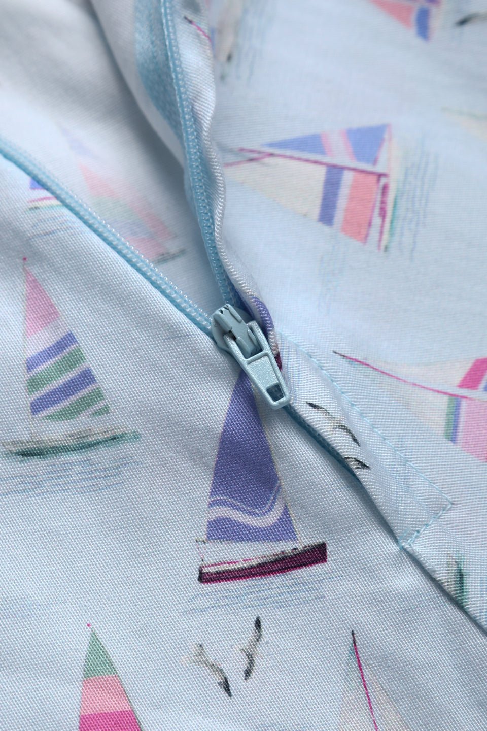 Penelope Nautical Sailboat Shirt Dress in Light Blue