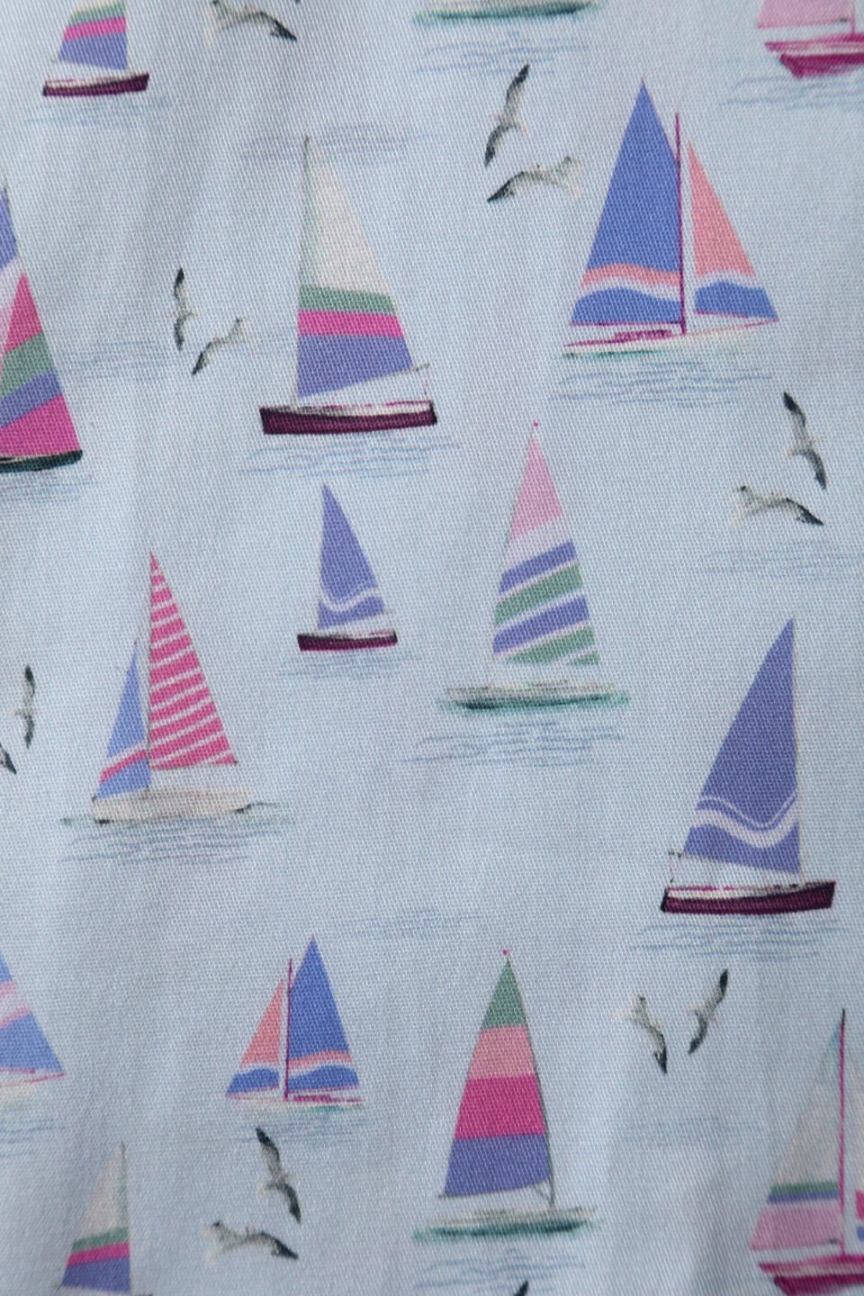 Penelope Nautical Sailboat Shirt Dress in Light Blue