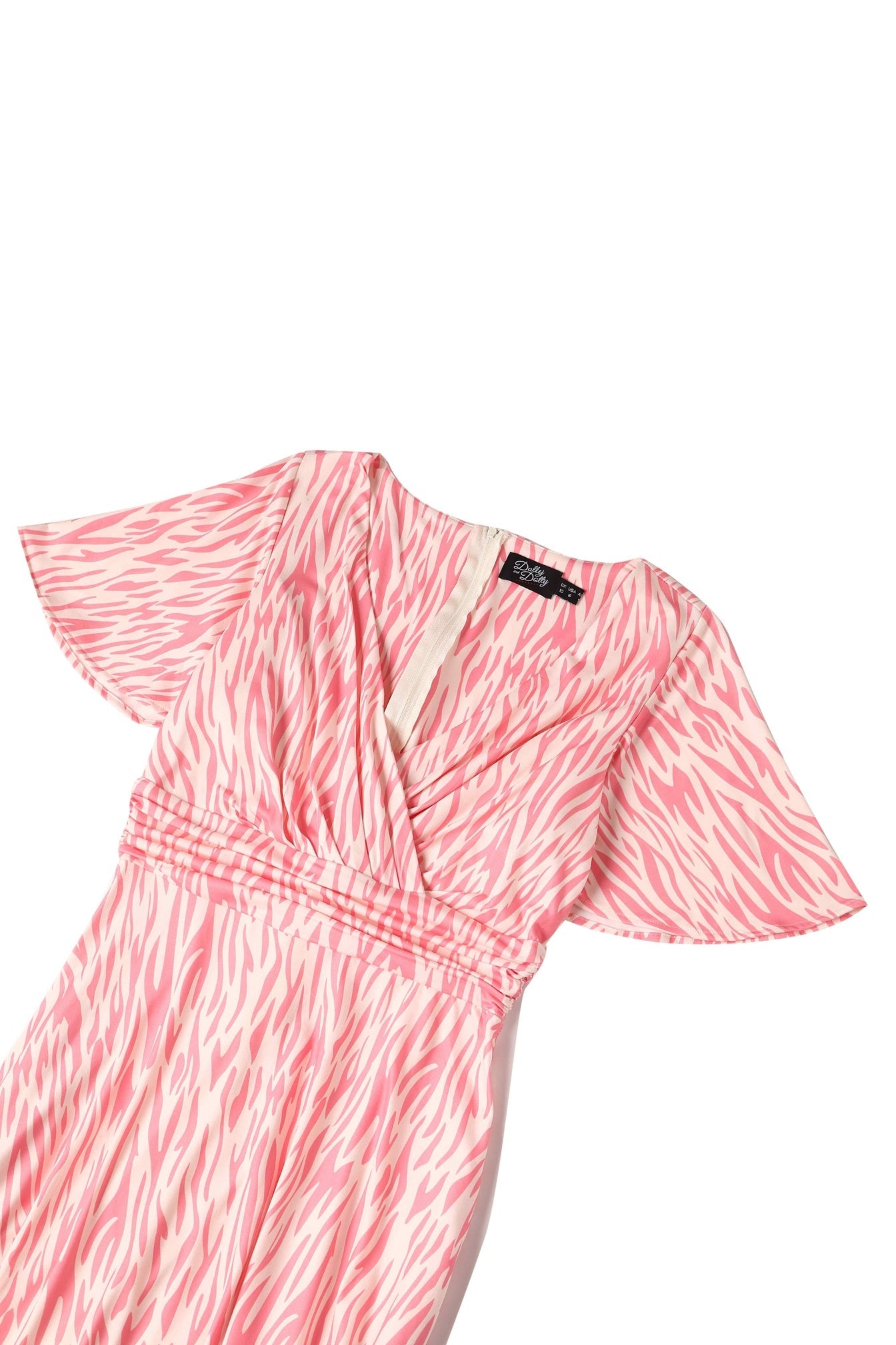 Donna Pink Animal Print Tea Dress