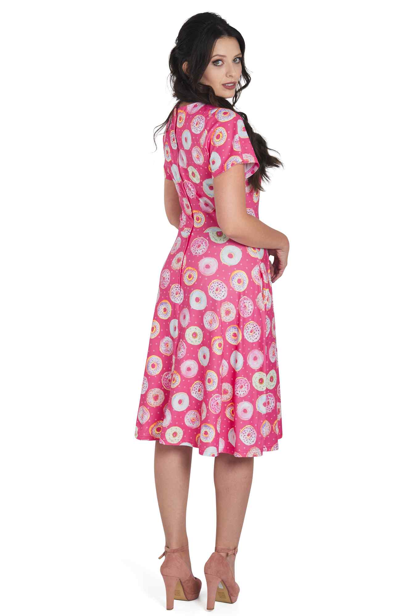 Palma Pink Donut Short Sleeved Dress