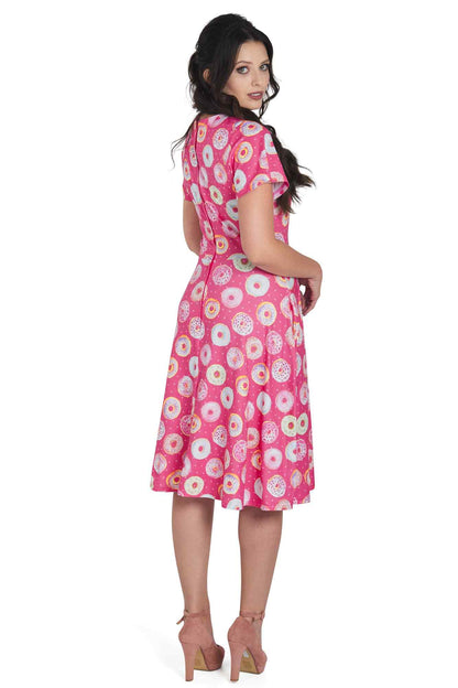 Palma Pink Donut Short Sleeved Dress