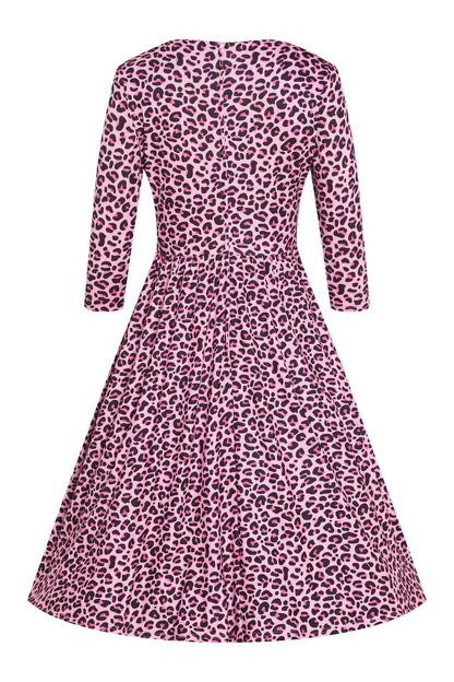 Billie Pink Leopard Print Dress