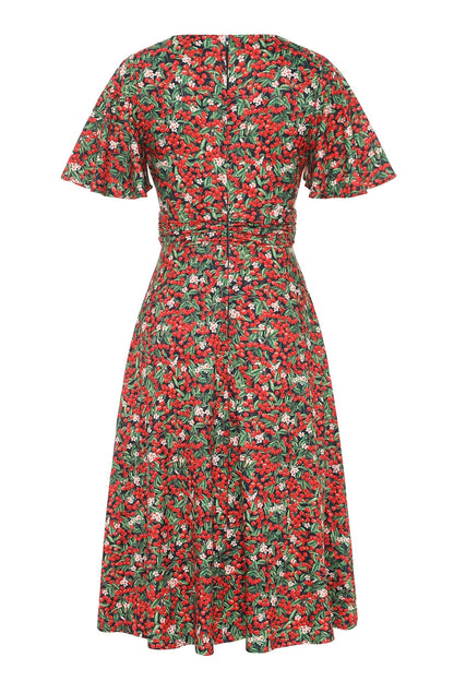 Donna Red Berry Tea Dress