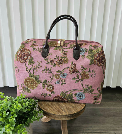 Rose Print Temple Bag