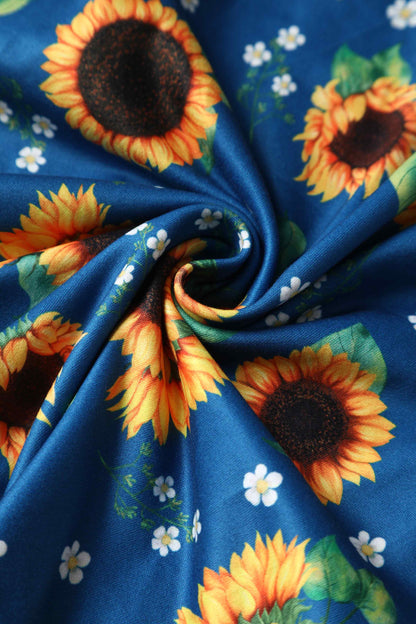 Billie Blue Sunflower Flared Dress