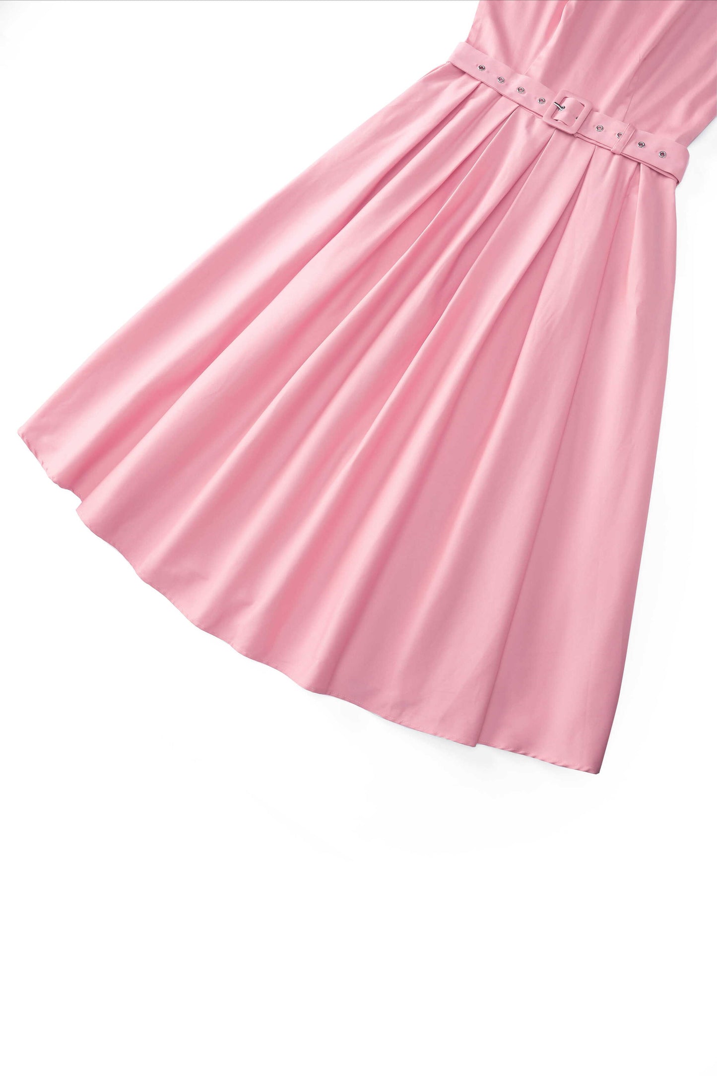 Helen Light Pink Cotton Midi Dress