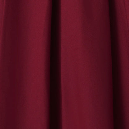 Amanda Embroidered Scoop Neck Swing Dress in Burgundy-Black