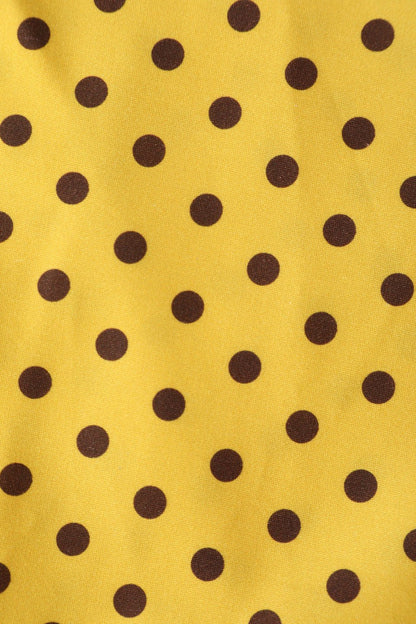 Lily Yellow Polka Dot Off Shoulder Dress