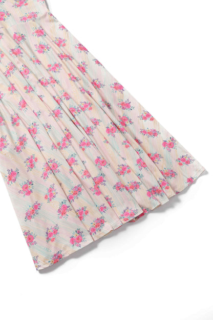 Julia Vintage Pastel Floral Midi Dress