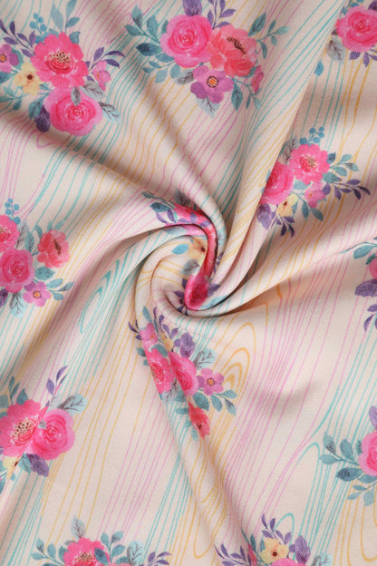 Julia Vintage Pastel Floral Midi Dress
