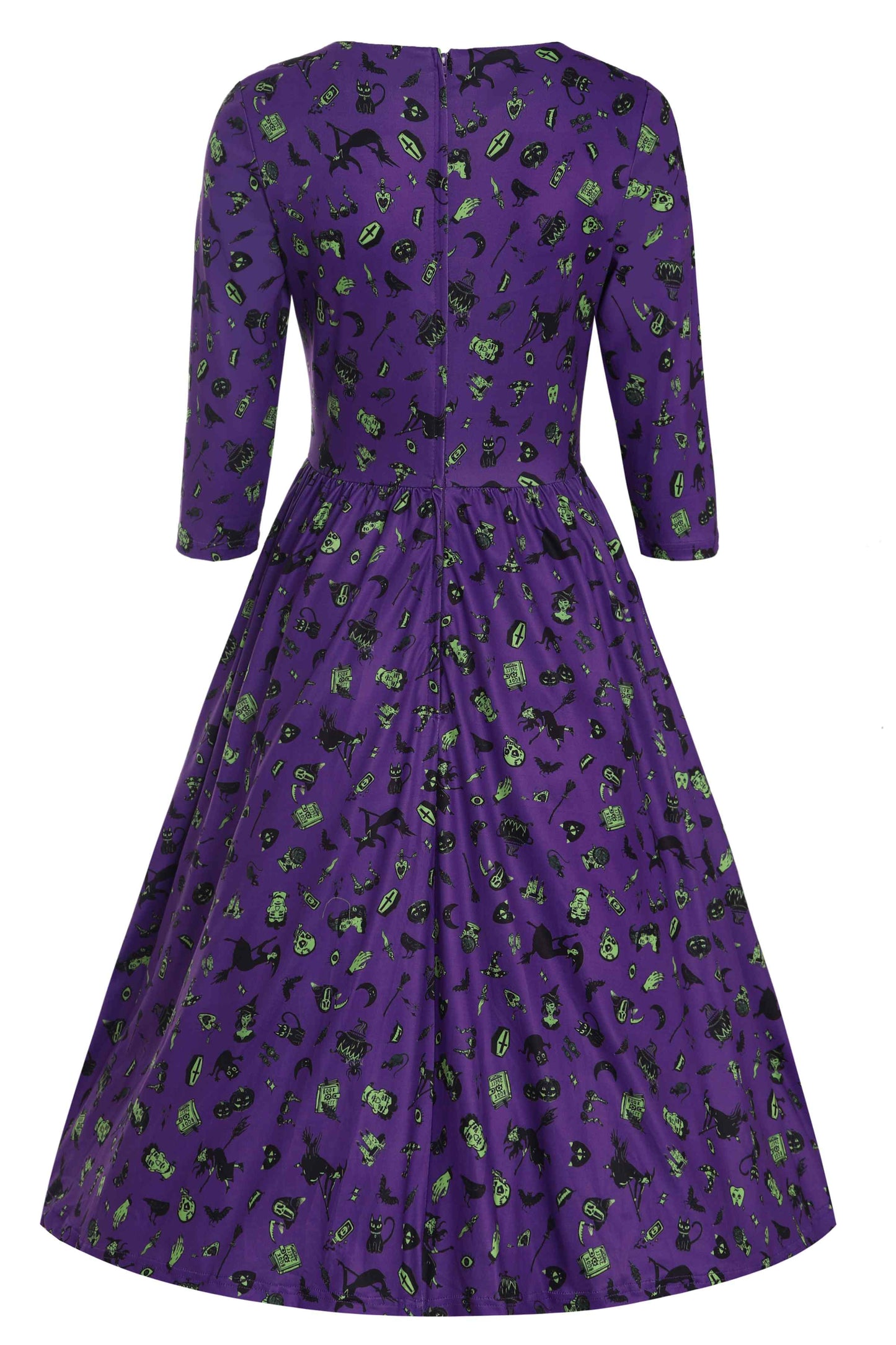 Billie Purple Wizard & Witch Long Sleeved Dress