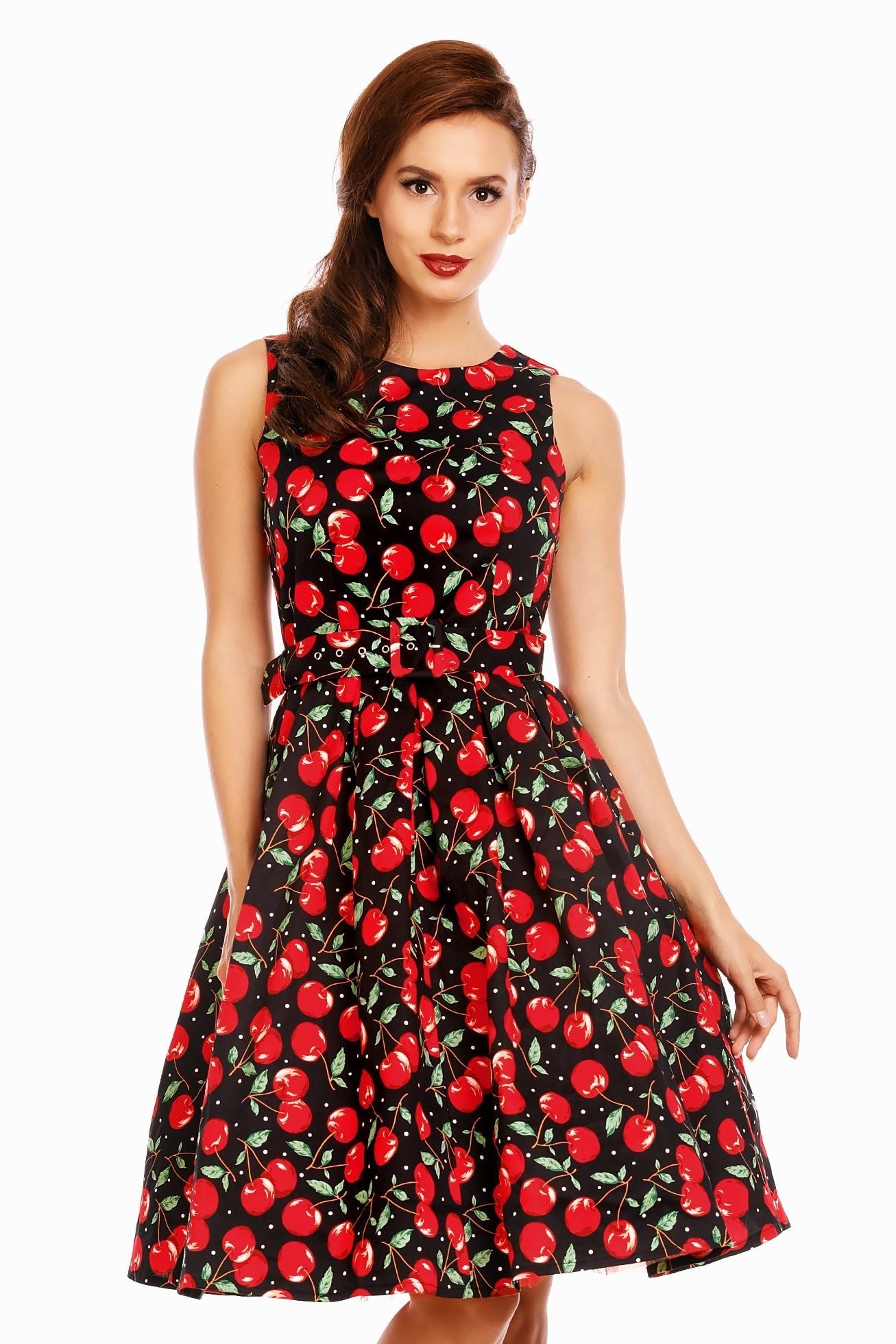 Annie Retro Cherry Swing Dress