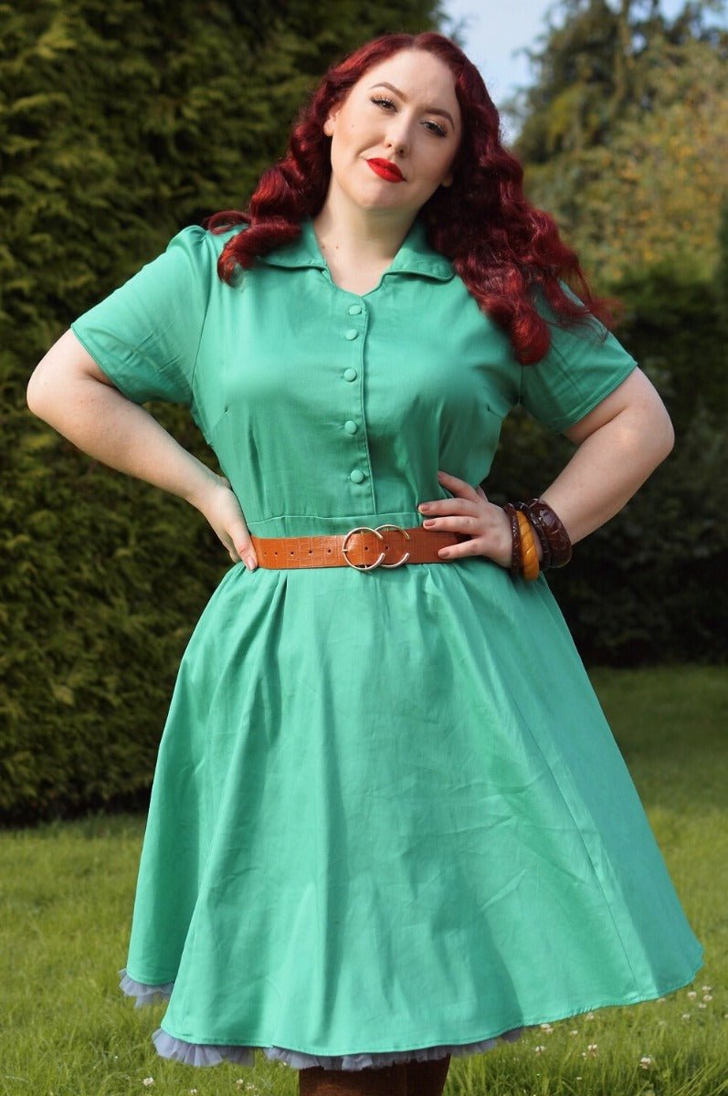 Penelope Rockabilly Green Shirt Dress